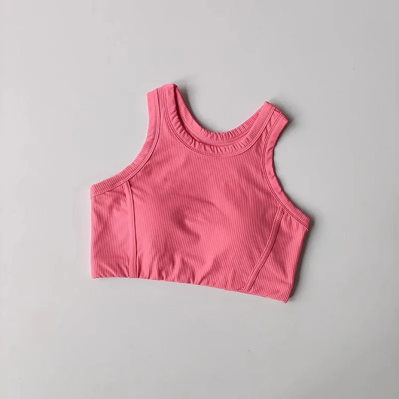 Women's sports bra vest yoga suit, shock resistant running, fitness training, quick drying one-piece vest