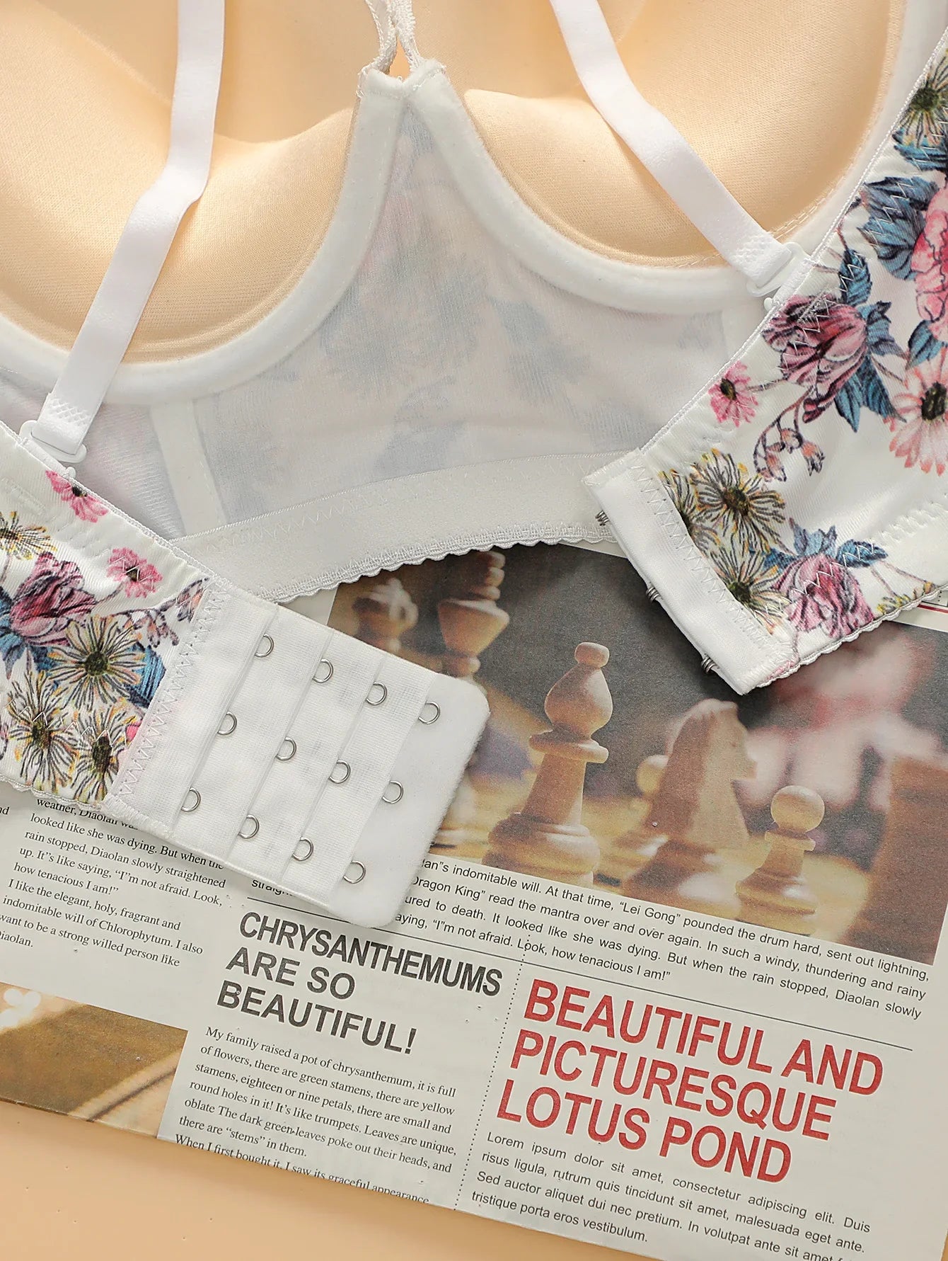 Bestselling Women's Underwear Bras Floral Prints Adjustable Straps Shapewear Thin Underwear Comfortable B2058