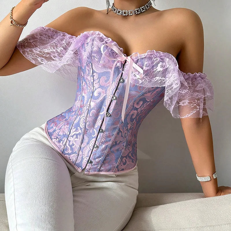 Lace Strap Court Style Shaping Top Tummy Control Waist Cincher Outerwear Trendy Shaping Slimming Tight Fishbone Underwear AYPC