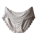 Anti-septic Women Underpants Women Panties Mid Waist Lace Bow Decor Tummy Control Butt-lifted Soft Stretchy Quick Dry Briefs