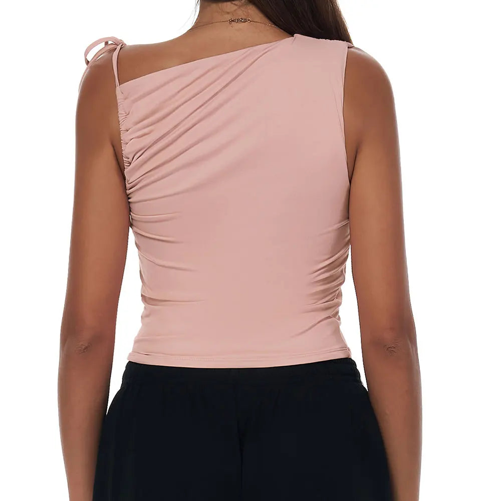 Sexy Shoulder Yoga Top Sleeveless Fitness Women Solid Color Gym Shirt Breathable Quick Dry Running Vest Sportswear