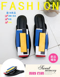 Summer Women Slipper High Block Heels Mules Party Club Ladies Mixed Color White Outdoor Slip-on Square Toe Shoes