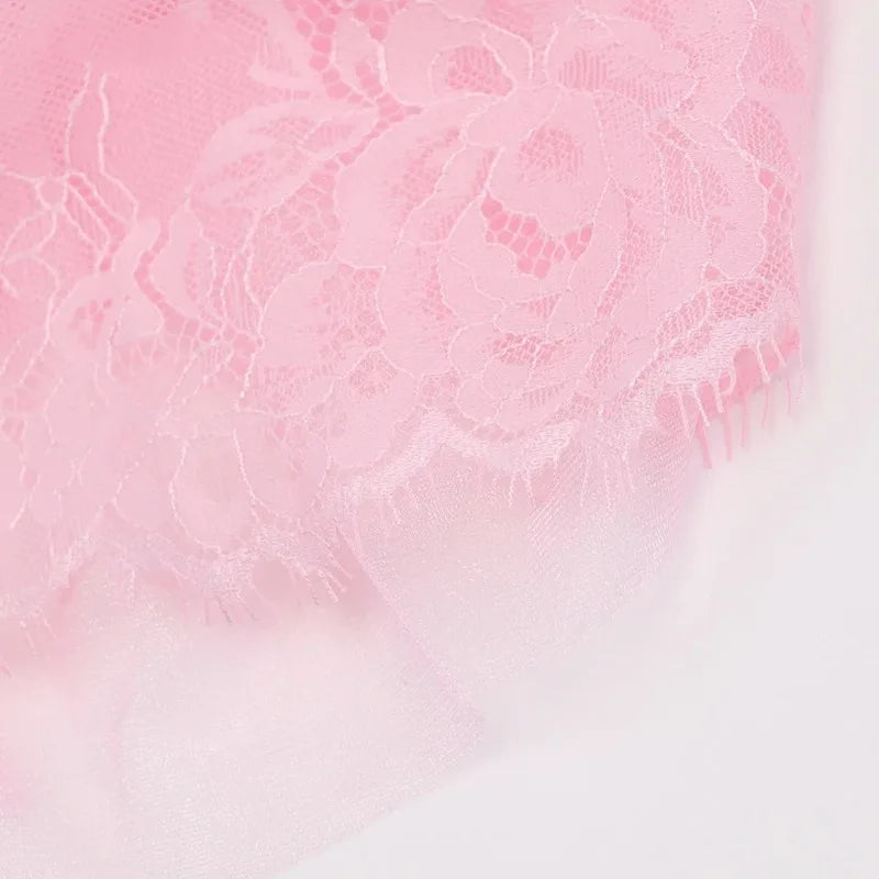 Toucheart Lace Fancy Patchwork Garters Sexy Lingerie Girly Pink Corset Dress Stocking Matching Cute Sexy Uniform Lingerie New