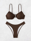 ZTVitality Sexy Solid Underwire Bikinis 2025 New Arrival Two- Piece Push Up Swimsuit Women's Swimwear Summer Beachwear Biquini