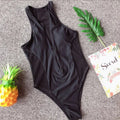 Splicing Fishnet Mesh Zipper Female Swimwear One Piece Swimsuit Women Monokini High Leg Cut Bather Bathing Suit Swim Beach Wear