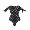 Women's Polka-Dot One Piece Swimsuit with Skirt 2025 Sexy Monkini Trendy Swimwear for Summer Beach Lovers Bathing Suit