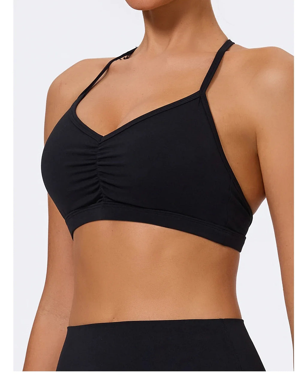 Hearuisavy Summer Scrunch Sports Bra Gym Top Women Running Back Cross Top Sportswear Yoga Underwear Fitness Workout Yoga Clothes