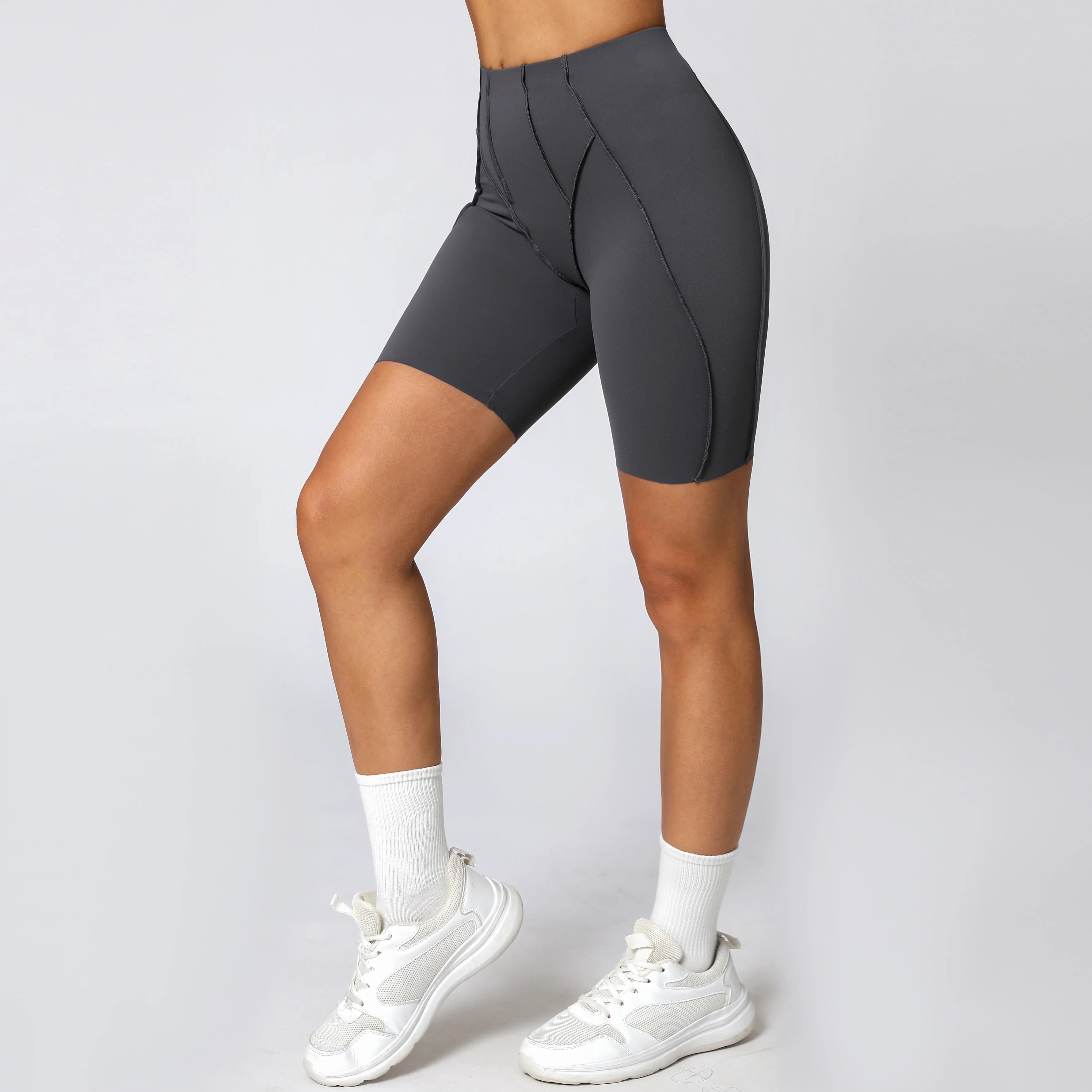 Yoga Shorts Women Fitness Shorts V-shaped Waist Running Cycling Shorts Breathable Sports Leggings Workout Gym Shorts