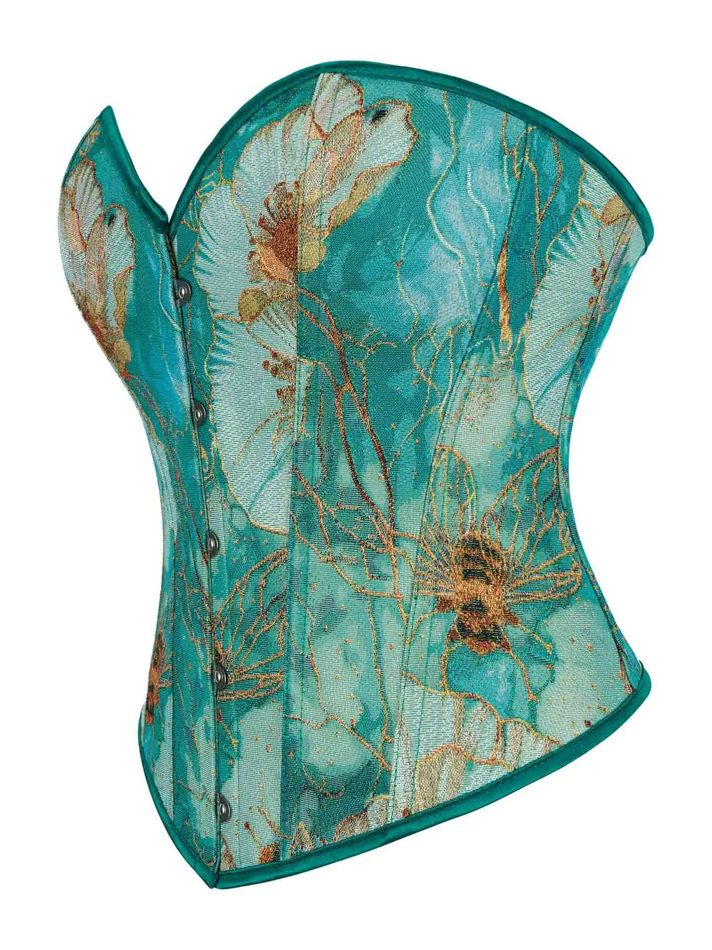 New court style corset corset corset green bee jacquard fabric slimming body shaping coat