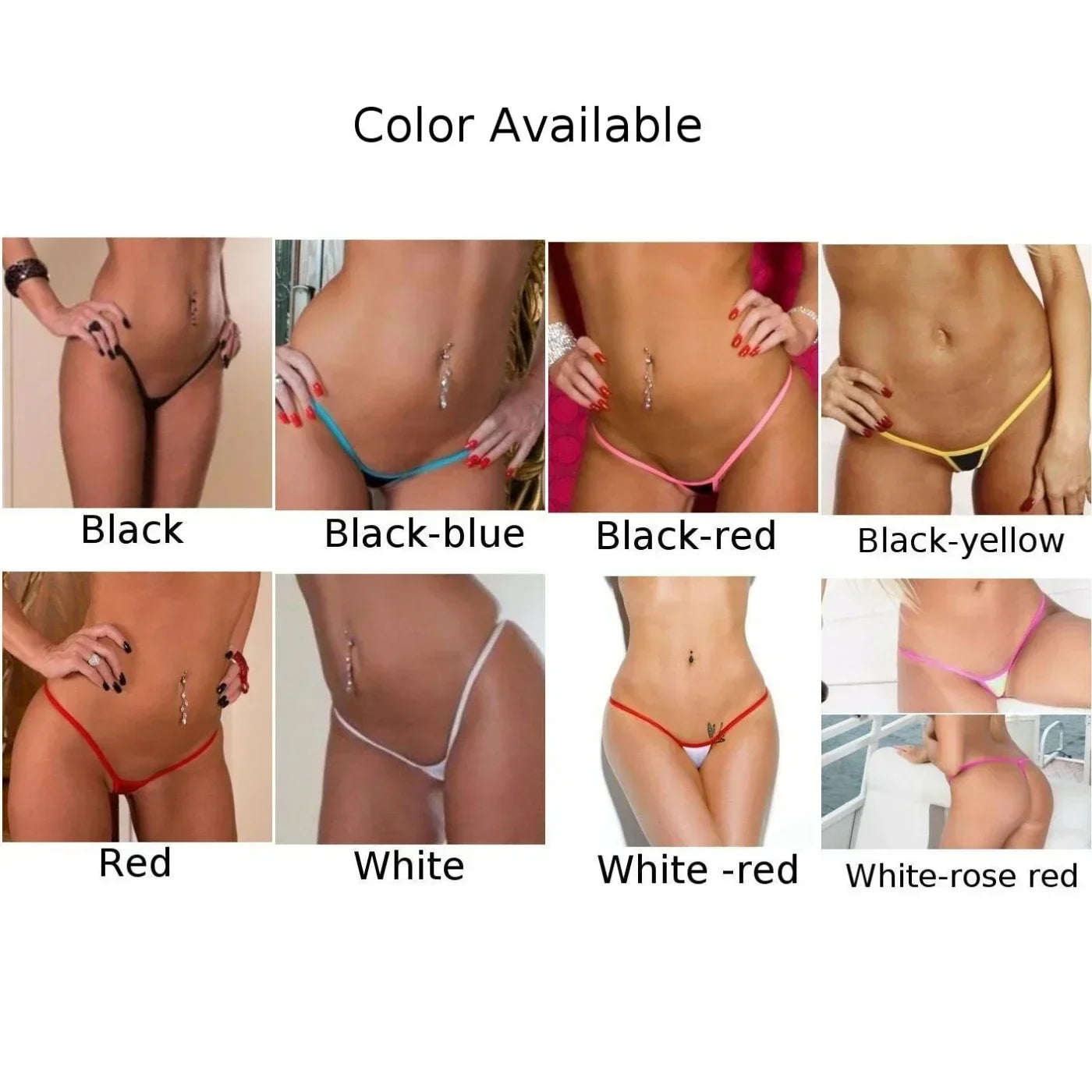 Sexy Women's Low Rise Solid Color Thong G-String Panties Briefs Ultra Thin Seamless Underwear Thong Erotic Lingerie