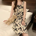 Summer Ladies Nightgown Halter Nightgown Women Summer Vest with Bra Pads Can Be Worn Outside Home Wear