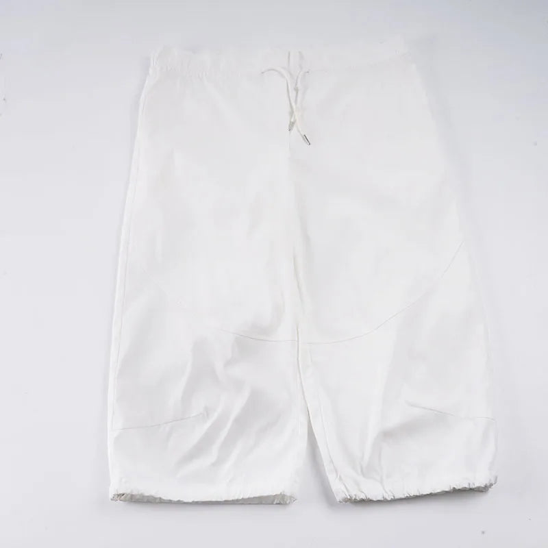 Summer women's elastic waist casual workwear low-rise mid-pants comfortable woven pants