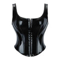Corset with bright leather and breasted corset is fashionable and sexy. Wear a palace body-shaping coat outside the waist.