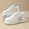 Fashion Thick Platform Sneakers for Women Spring Lace Up Pu Leather Sneakers Woman Anti Slip Thick Sole Vulcanized Shoes Female