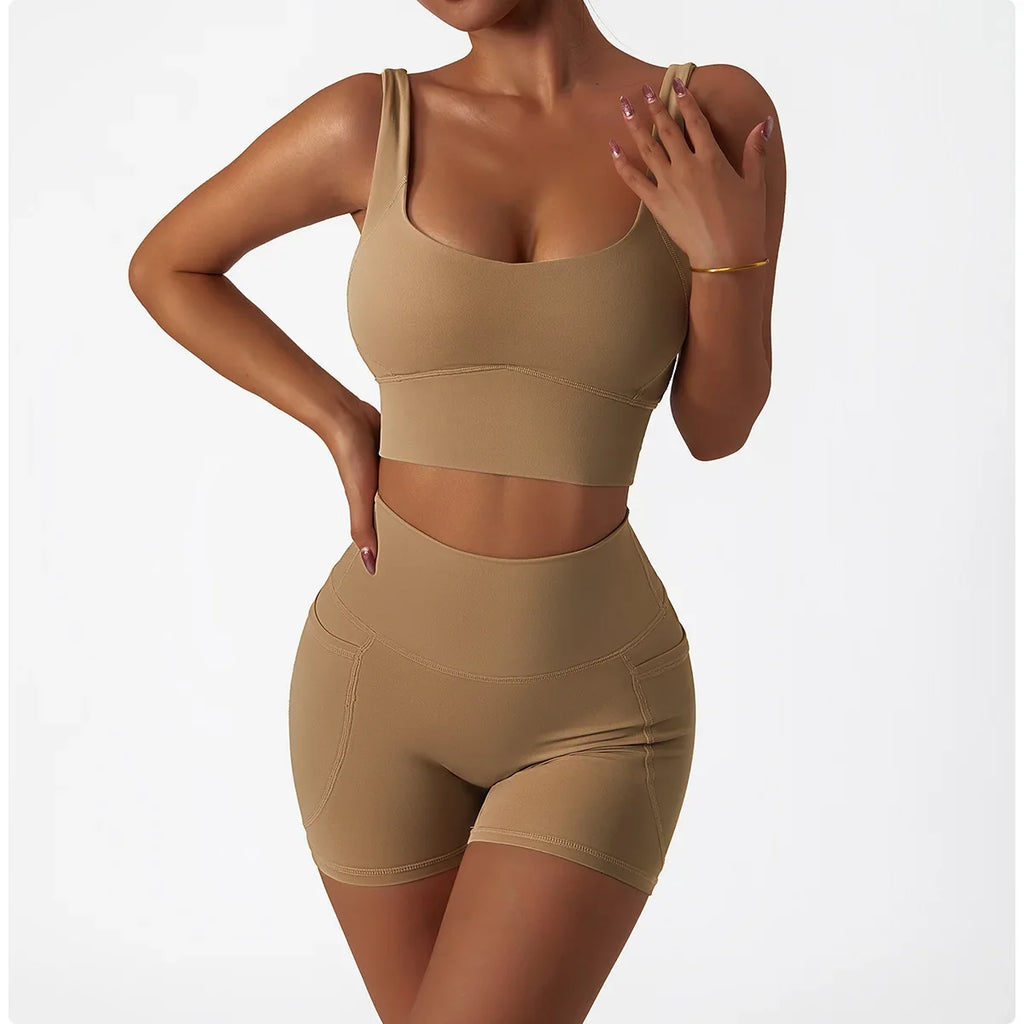 Comfort SkinFriendly Sports Bra With Chest Pad Tank Top Women Gym Fitness Running Yoga Bra Stretch Pull Up Vest Underwear Women