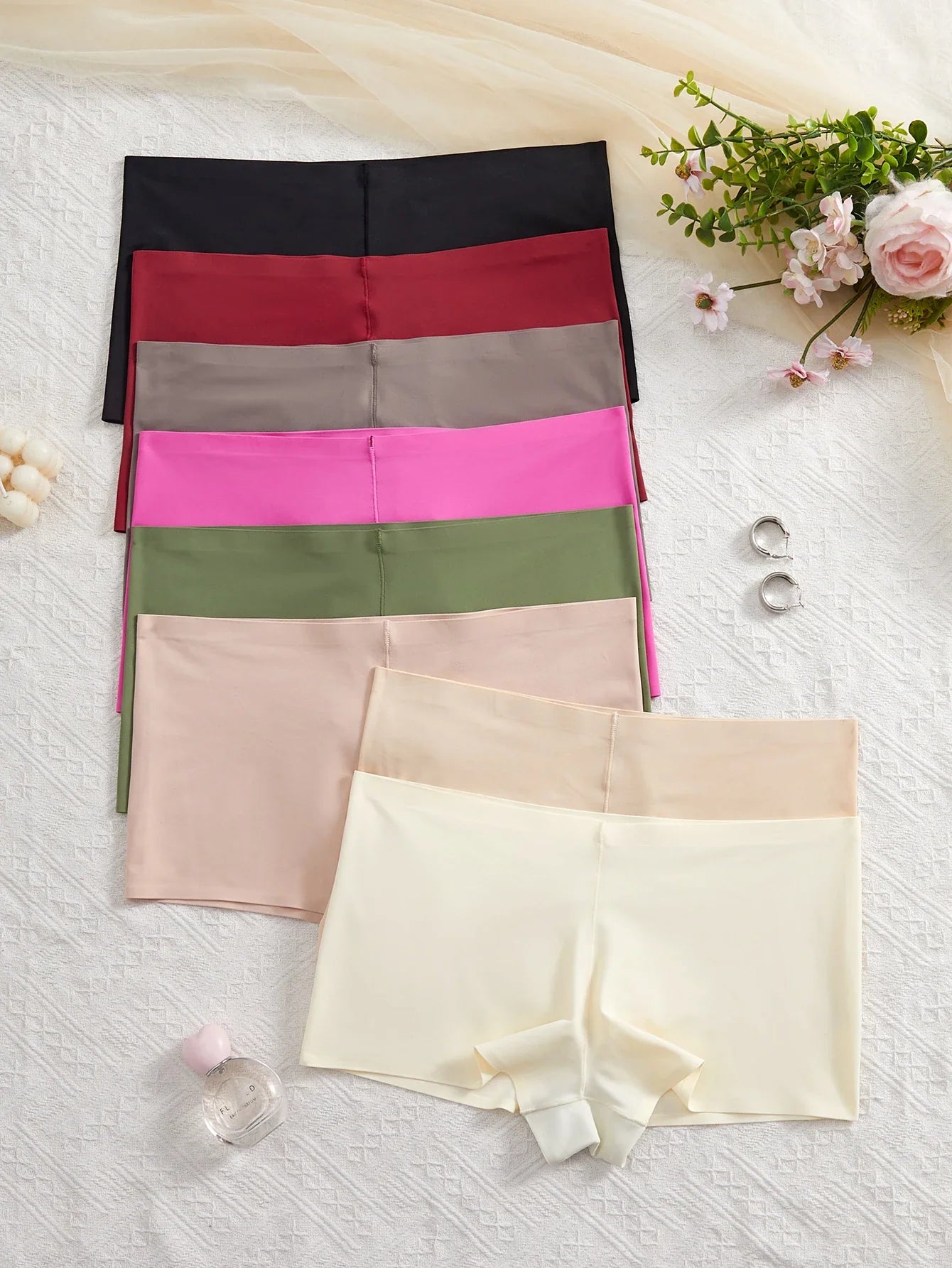 8PCS Seamless Women's Panties Love Heart Boxers Multi-Color Comfortable Women's underwear set