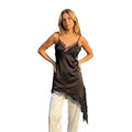 Women's Summer Solid Color Long Camisoles Tops Spaghetti Strap Stylish Lace Trim Casual Tank Tops for Indoor Outdoor Wear