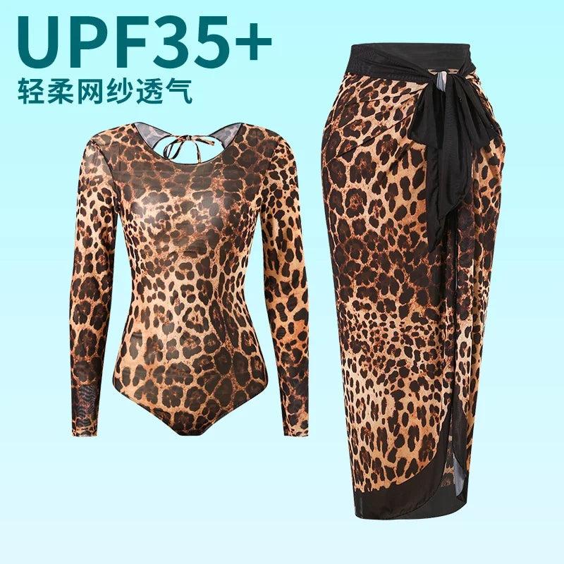 2 Piece Sets High Waist 2025 Sexy Swimsuit Women Summer Bathing Suit Long Sleeve Swimwear Beach Swimming Suit Купальник