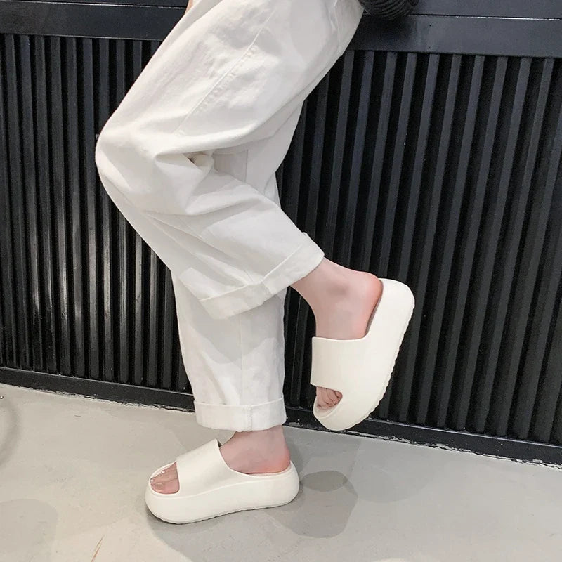 Summer Eva Chunky Platform Slippers Women Comfortable Soft Thick Bottom Sandals Woman 2025 Non Slip Beach Flip Flops Female