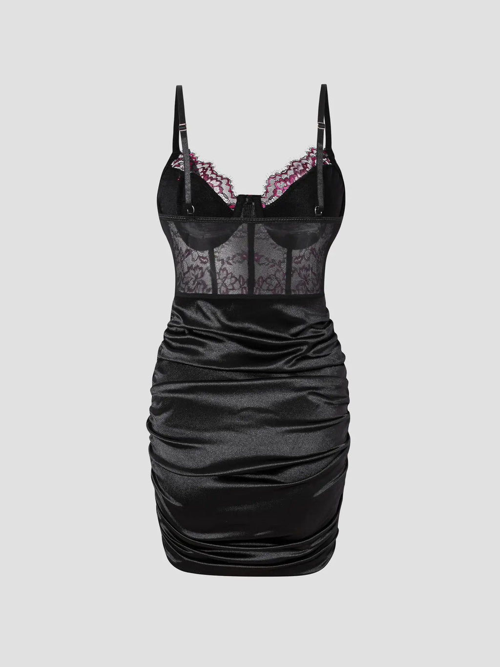 Hot Girls Slim Spaghetti Strap Mini Dresses Women Sexy See Through Flower Lace Fold Package Hip Bodycon Short Dress Club Vestido