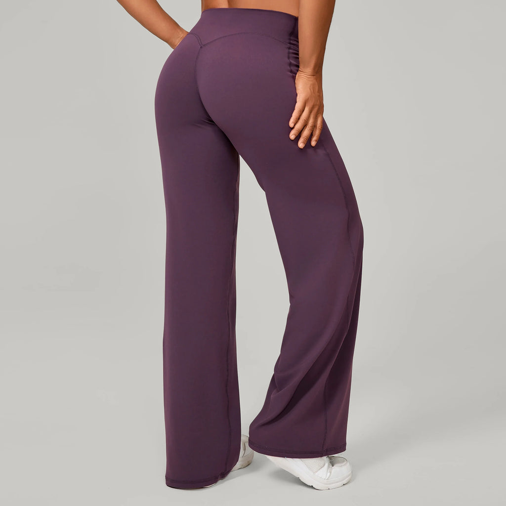 Women Straight Yoga Leg Bottoms Soft Stretchy Fabric Women's Yoga Pants GYM Sweat-Wicking Properties Running Sport Trousers