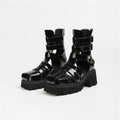 2025 Brand Fashion Women's Black Summer Gladiator Sandals Fashion Leisure Square Heels Casual Platform Shoes Big Size 43