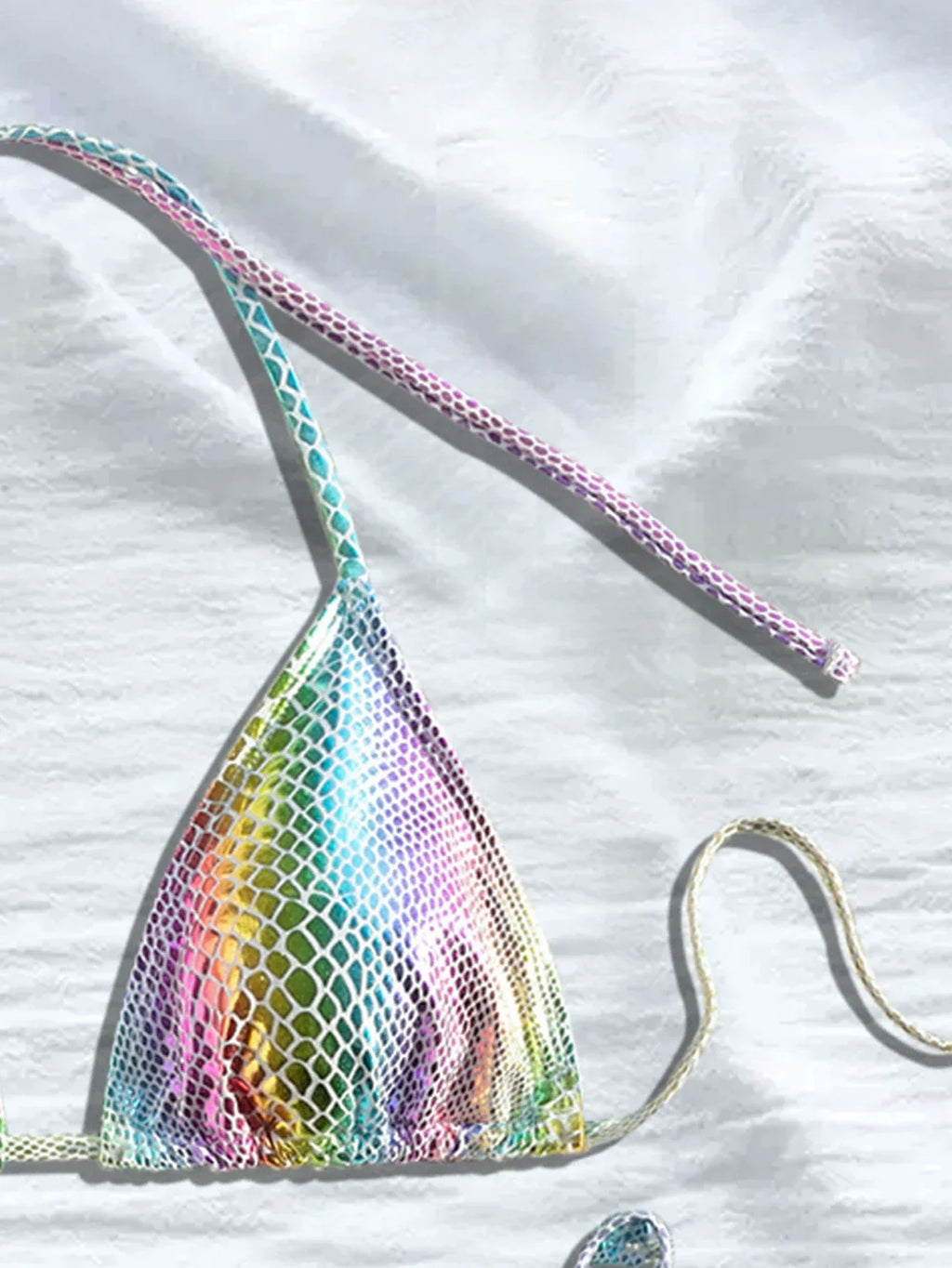DEKA Colorful Snake Skin Halter Strappy Bikini Female Swimsuit Women Swimwear Two-pieces Bikini set Bather Bathing Suit Swim