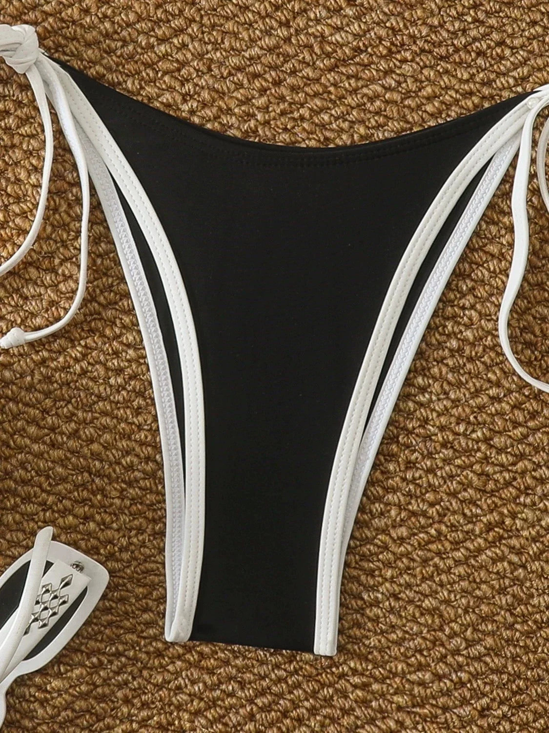 Sexy White Black Patchwork Micro Bikini Women Halter Push Up Bra Bandage Thong Swimsuit 2026 Bathing Suit Holiday Pool Swimwear