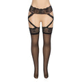Luxury Lace Pantyhose Garter Belt Tights Cross Lace Waistband High Elastic Sexy Stockings Women Fashion Hosiery Plus Size XS-5XL
