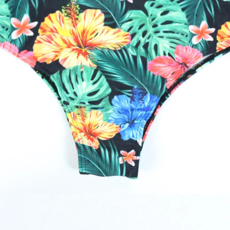 TW Sexy High Waist One Piece Swimsuit Women V Neck 2024 Long Sleeve Bathing Suit Brazilian Swimwear Monokini Summer Beachwear