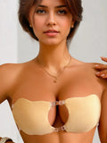 Invisible and seamless front button closure chest patch adhesive underwear women's bra sexy Lingerie JC3434
