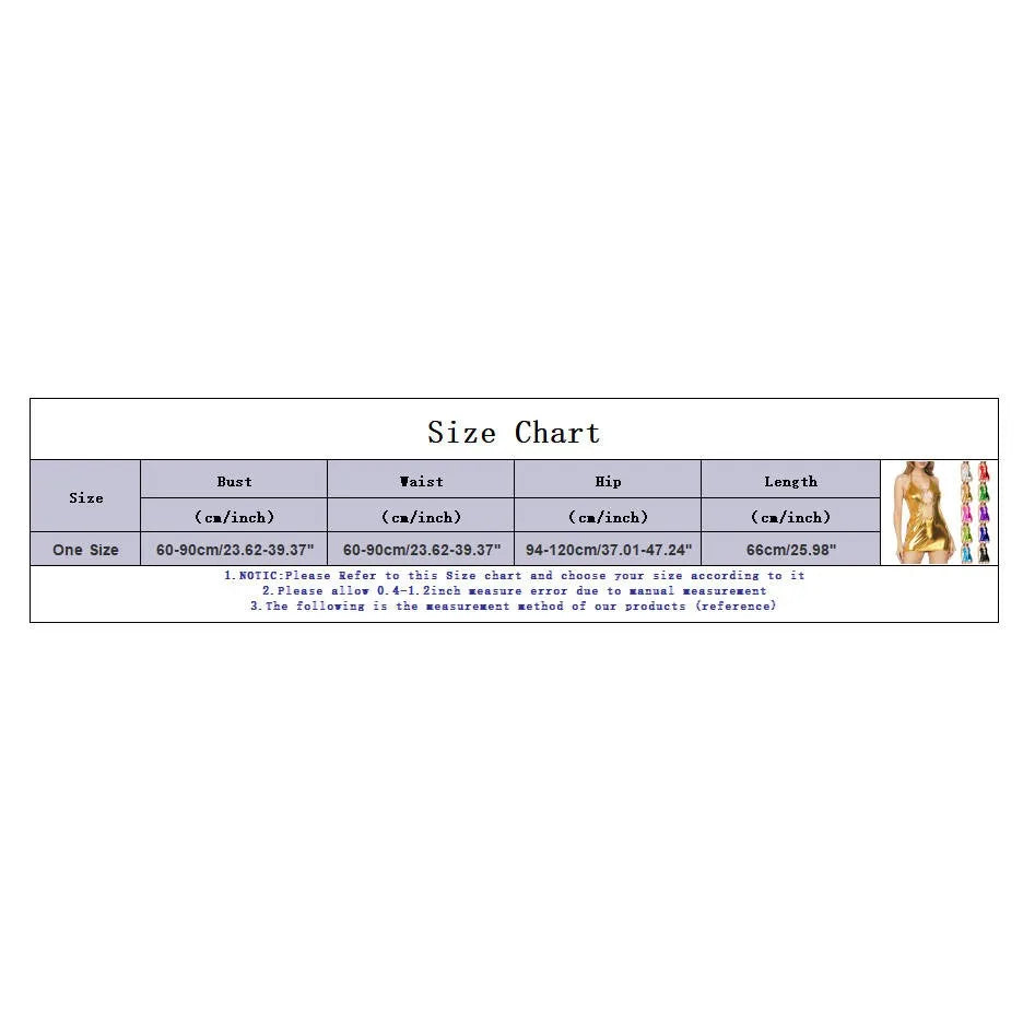 Women's Metallic Halter Cutout Mini Dress With O Ring Sleeveless Backless Bodycon Party Dress Hip Wrap Glossy Slim Fit Clubwear