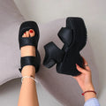 2026 Women's Wedge Heels Slides Height Increasd  High Heels Casual Woman Beach Sandals