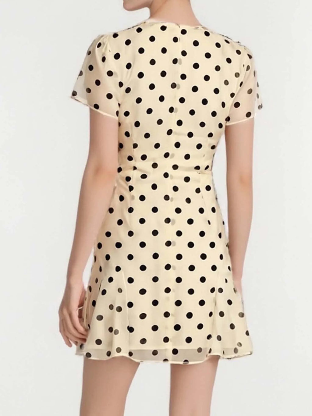 Female Party Dress Dresses Summer Dot Print Short Sleeve A-Line Dresses Streetwear Women Mini Dress V-Neck Elegant Clothes