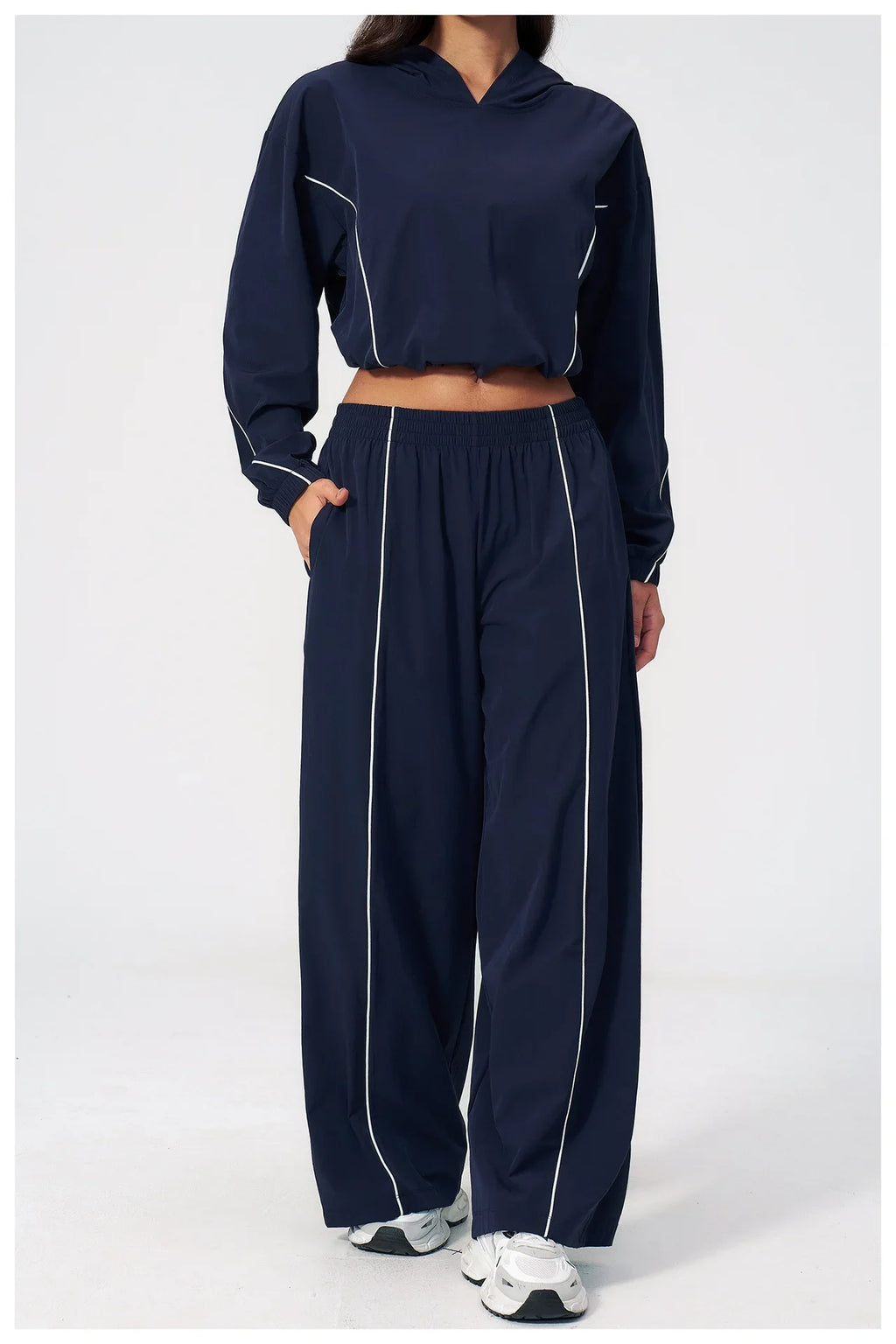 Outdoor Cool Sun Protection Yoga Sets Women UV Resistant Skin Quick Drying Long Sleeve Hoodies Pocket Pants Running Fitness Suit