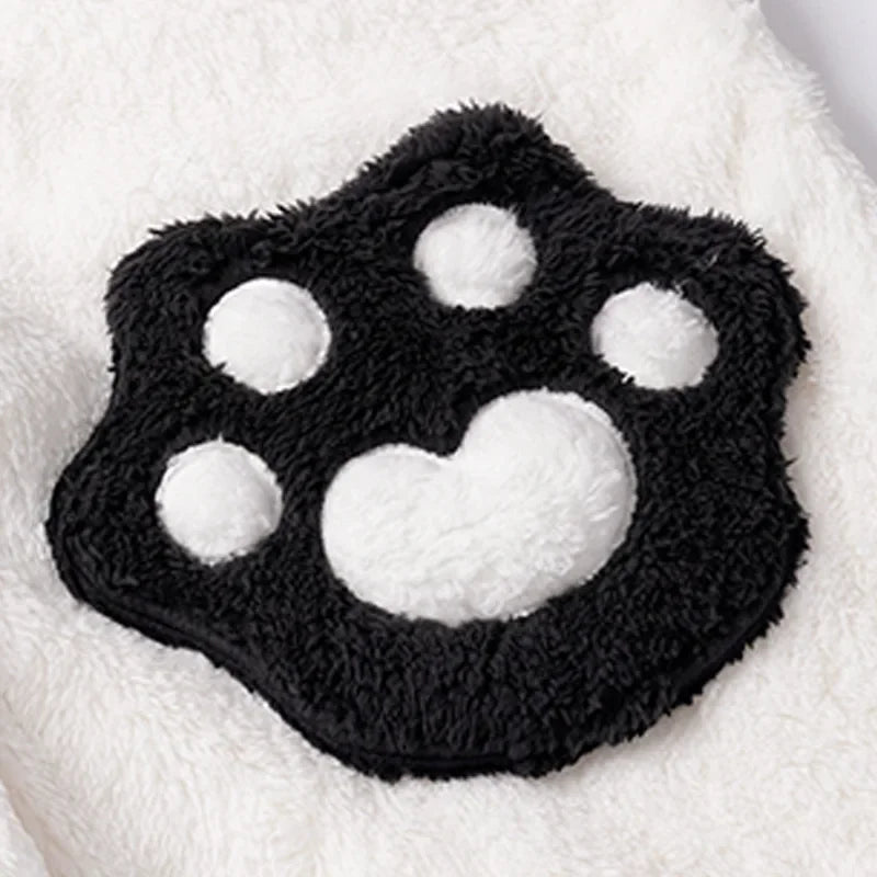Cartoon Panda Plush Pajamas Robes Anime Adult Nightgown Winter Long Sleeve Night Dress Halloween Party Comfy Kawaii Girl Slipper