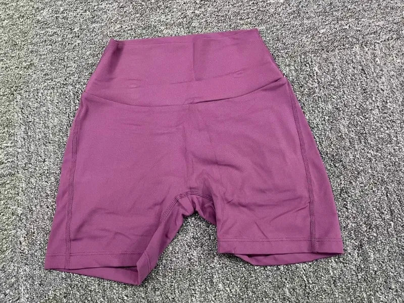 Women's Peach Lifting Yoga Shorts - High Waisted Stretchy Workout Shorts with Button Quick-Dry Tummy Control for Running Fitness