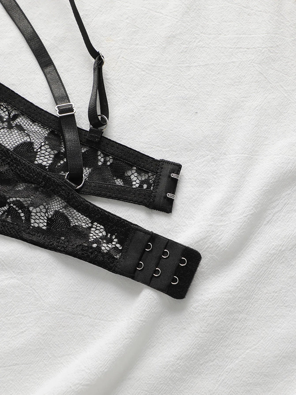 Sexy ultra-thin lace set black and sexy Lingerie two-piece set with steel ring and anti sagging women's underwear YS2900