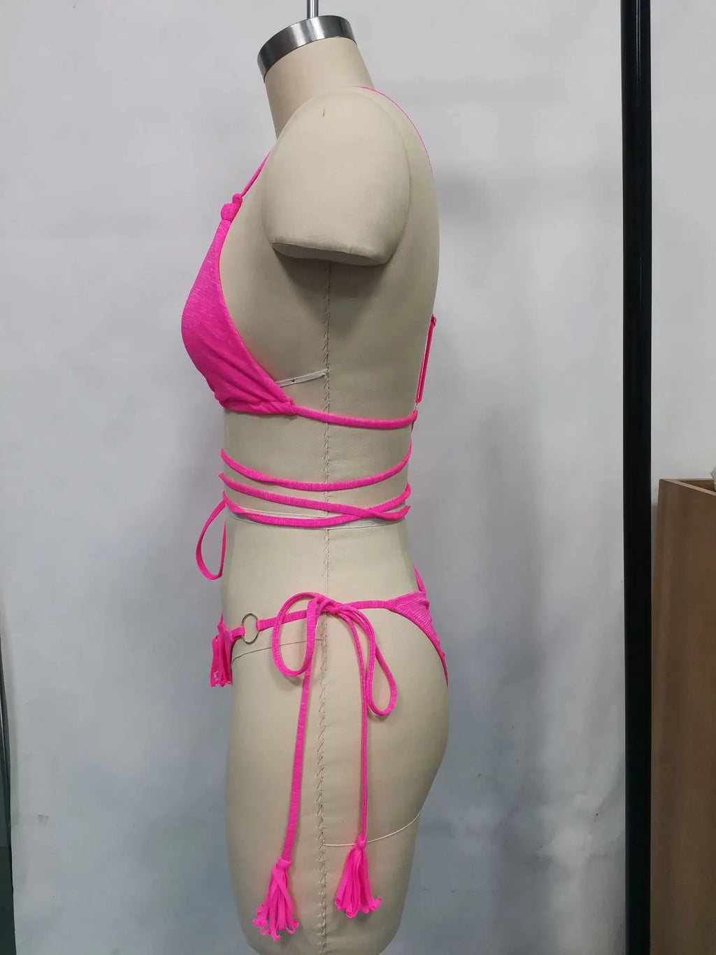 Print Triangle Bikini Set Women Split Swimwear Sexy Bandage Design Micro Bikini Beachwear Summer New Lady Swimming Bathing Suit