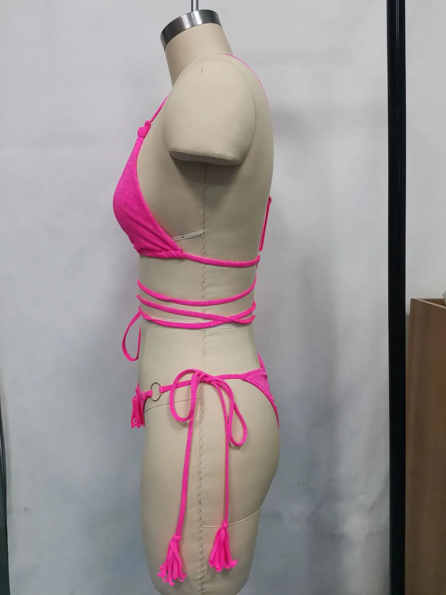 Print Triangle Bikini Set Women Split Swimwear Sexy Bandage Design Micro Bikini Beachwear Summer New Lady Swimming Bathing Suit