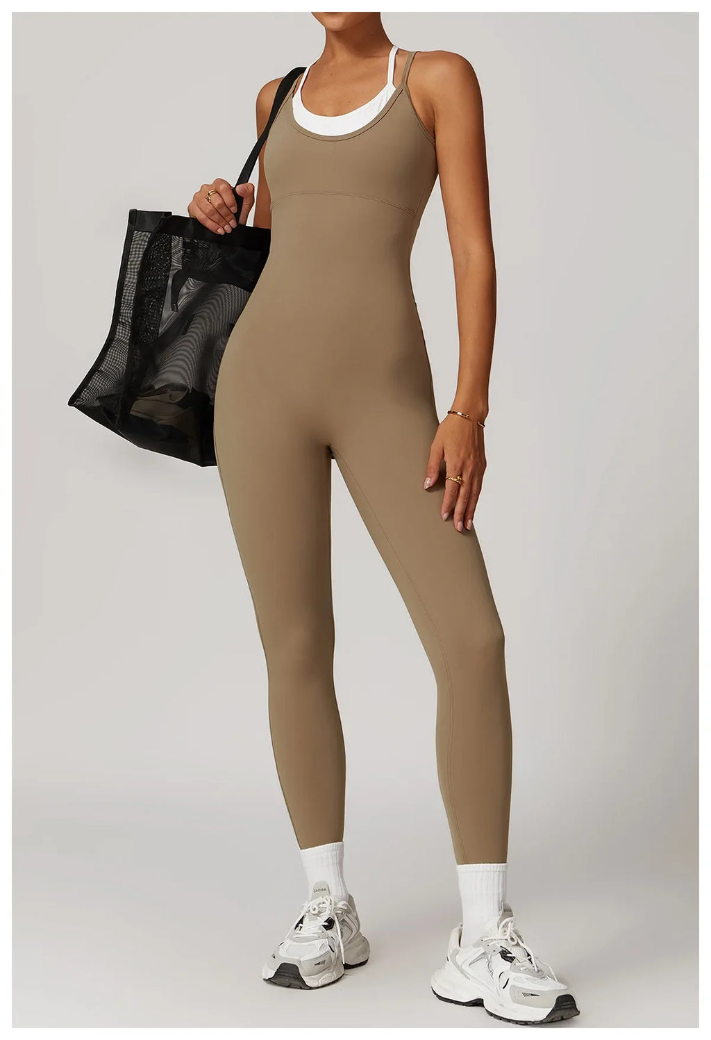 Yoga Jumpsuit Fake two color contrast halter sport jumps Women Push Up Gym Fitness Overalls Sport Outfit Sportswear Clothes 8843