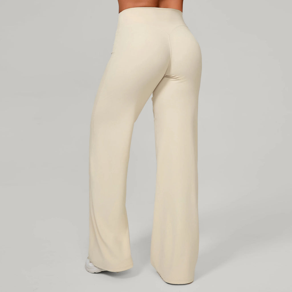 Women Straight Yoga Leg Bottoms Soft Stretchy Fabric Women's Yoga Pants GYM Sweat-Wicking Properties Running Sport Trousers