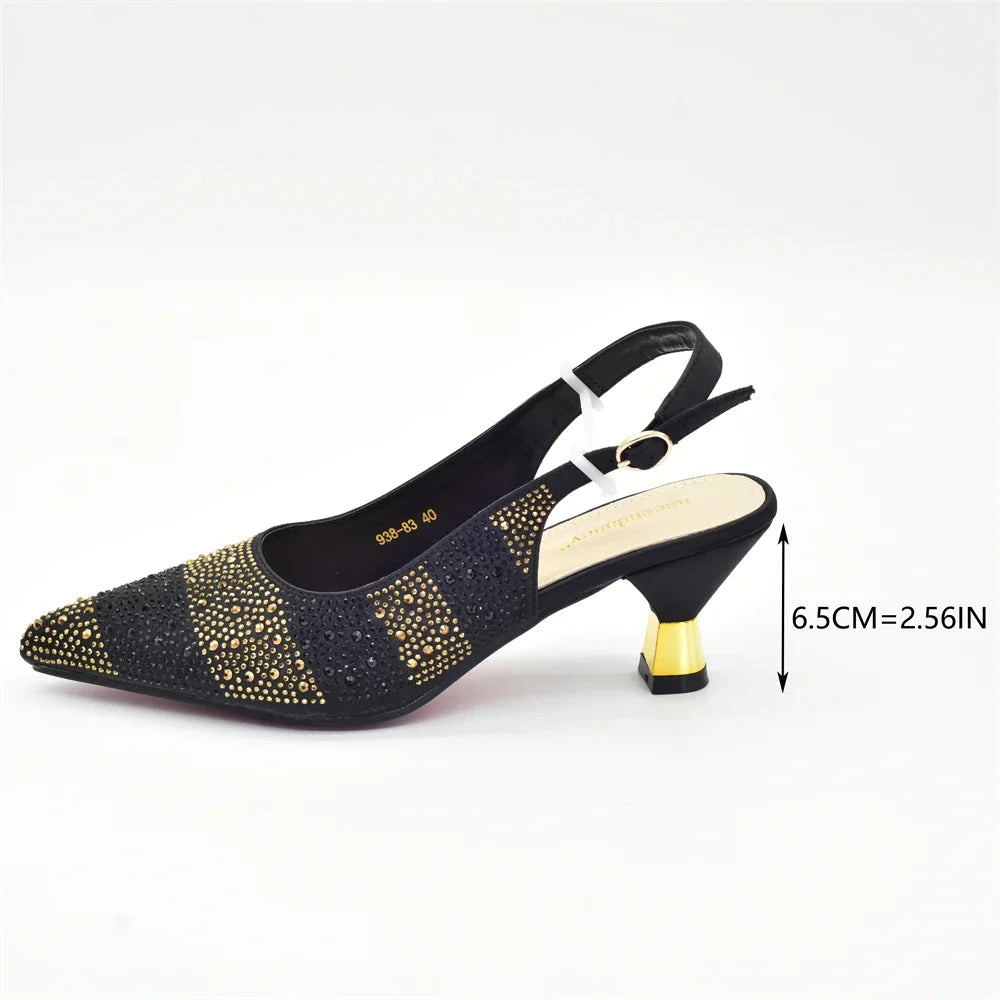 Doershow African fashion Italian Shoes And Bag Sets For Evening Party With Stones SILVER Italian Handbags Match Bags! Hb1-2