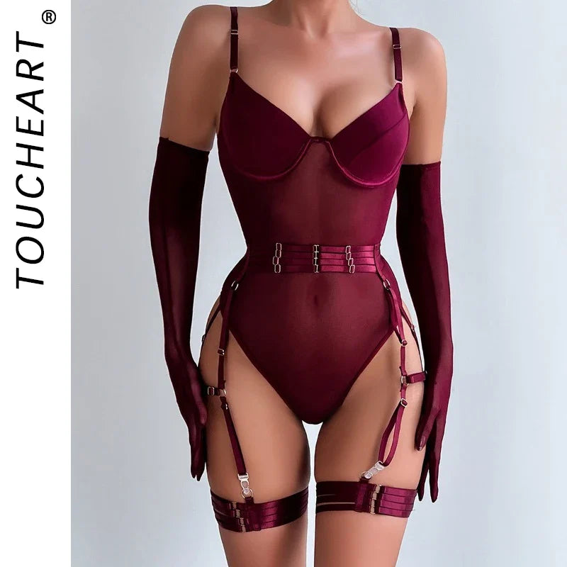 Romantic Bodysuits Sexy Suit Lingerieset Dames Tight Adult Couples Lingerie for Sex Bilizna Sexy Women Underwear Uncensored Vs