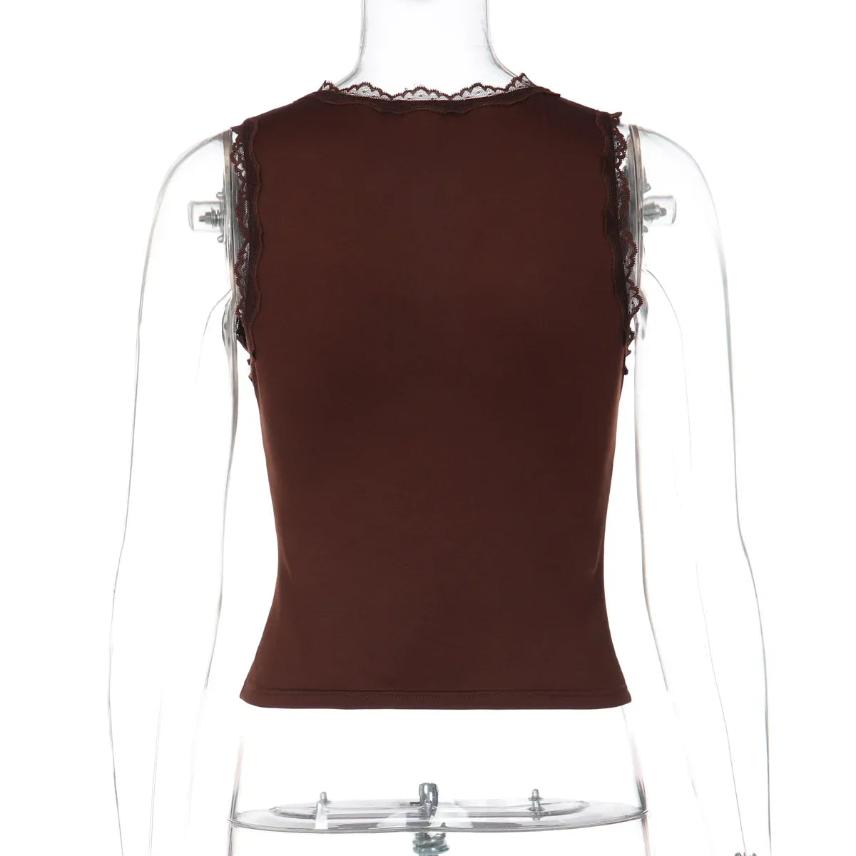 FDYOUI Deep V-neck Sleeveless Tank Tops Y2K Woman Clothes 2026 Summer Lace Patchwork T-shirt Girls Slim Corset Top Streetwear