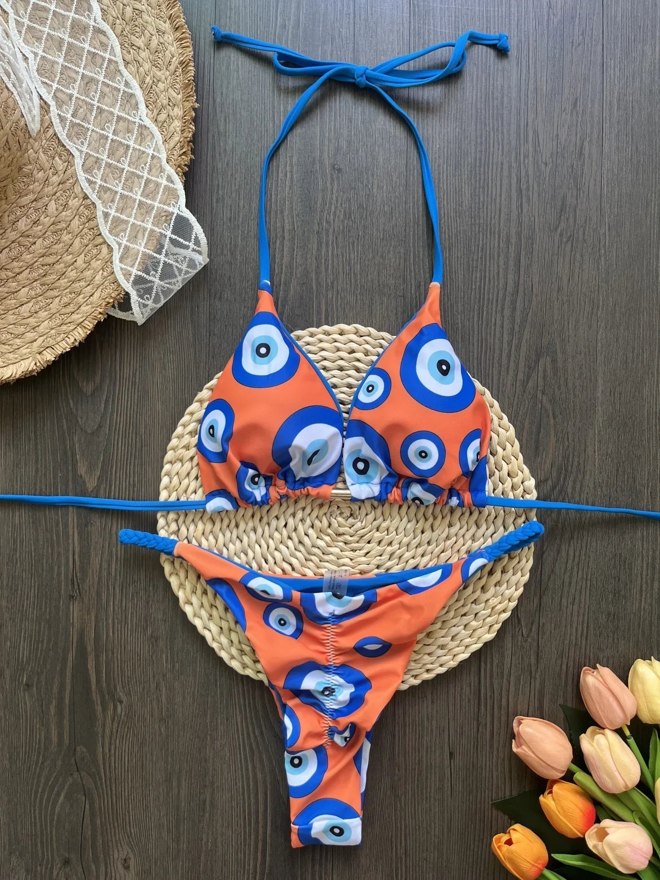 Leopard Halter Scrunch Butt Micro Thong Bikini Women Swimwear Female Swimsuit Two-pieces Bikini Set Bather Bathing Suit Swim