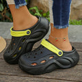 Closed Toe Chunky Platform Sandals Woman 2024 Thick Bottom Non-Slip Beach Sandalias Mujer Summer Hollow Out Soft Casual Shoes