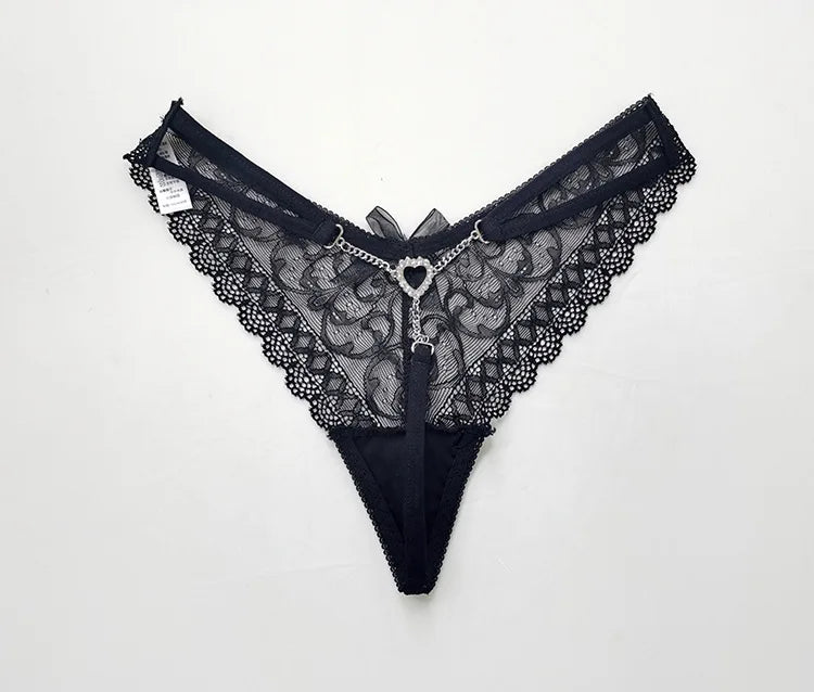 Metal Chain Hot Sexy Women Panties Cotton G String Girls Briefs Letter Thong Erotic Female Underwear Low Waist Intimates