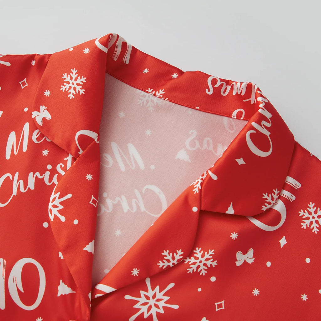 Women's Christmas 2 Pieces Lounge Set Short Sleeve Lapel Pumpkin Print Shirt Shorts Satin Sleepwear