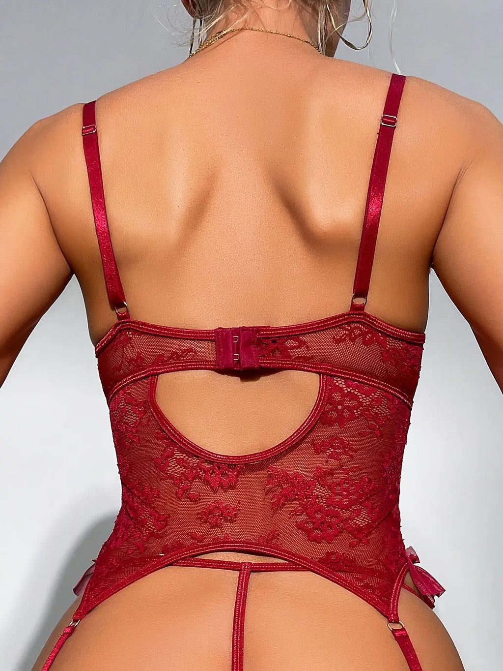 3 Piece Women's Lingerie Set Lace Sheer Bra Thong With Stockings Accessories Cosplay Garter Bodysuit Underwear For Adults Lolita